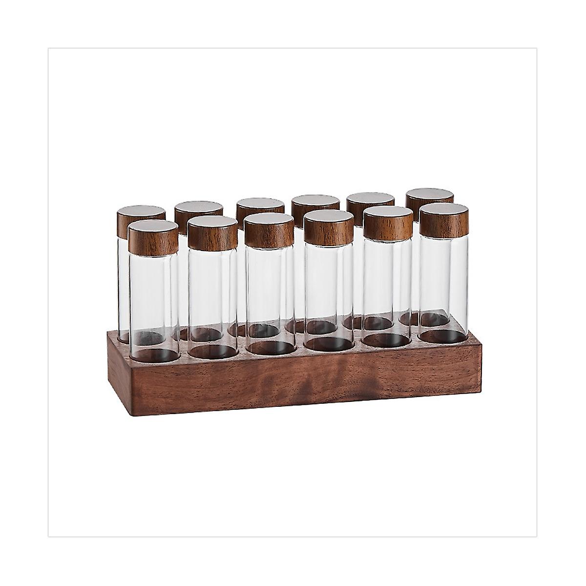 جرعة واحدة أنابيب تخزين حبوب البن قبو عرض خشبي وقمع اكسسوارات الإسبريسو