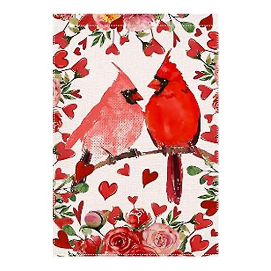 Valentine's Day Garden Flag 12x18 Inches Double Sided Printing Vibrant Color Fade-resistant Hanging Flag