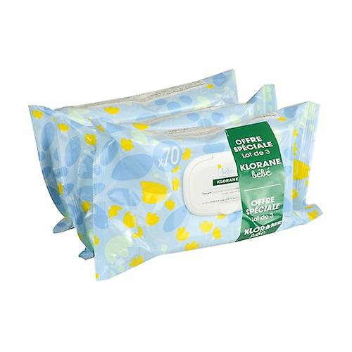 Pack baby soft cleansing wipes 3 units