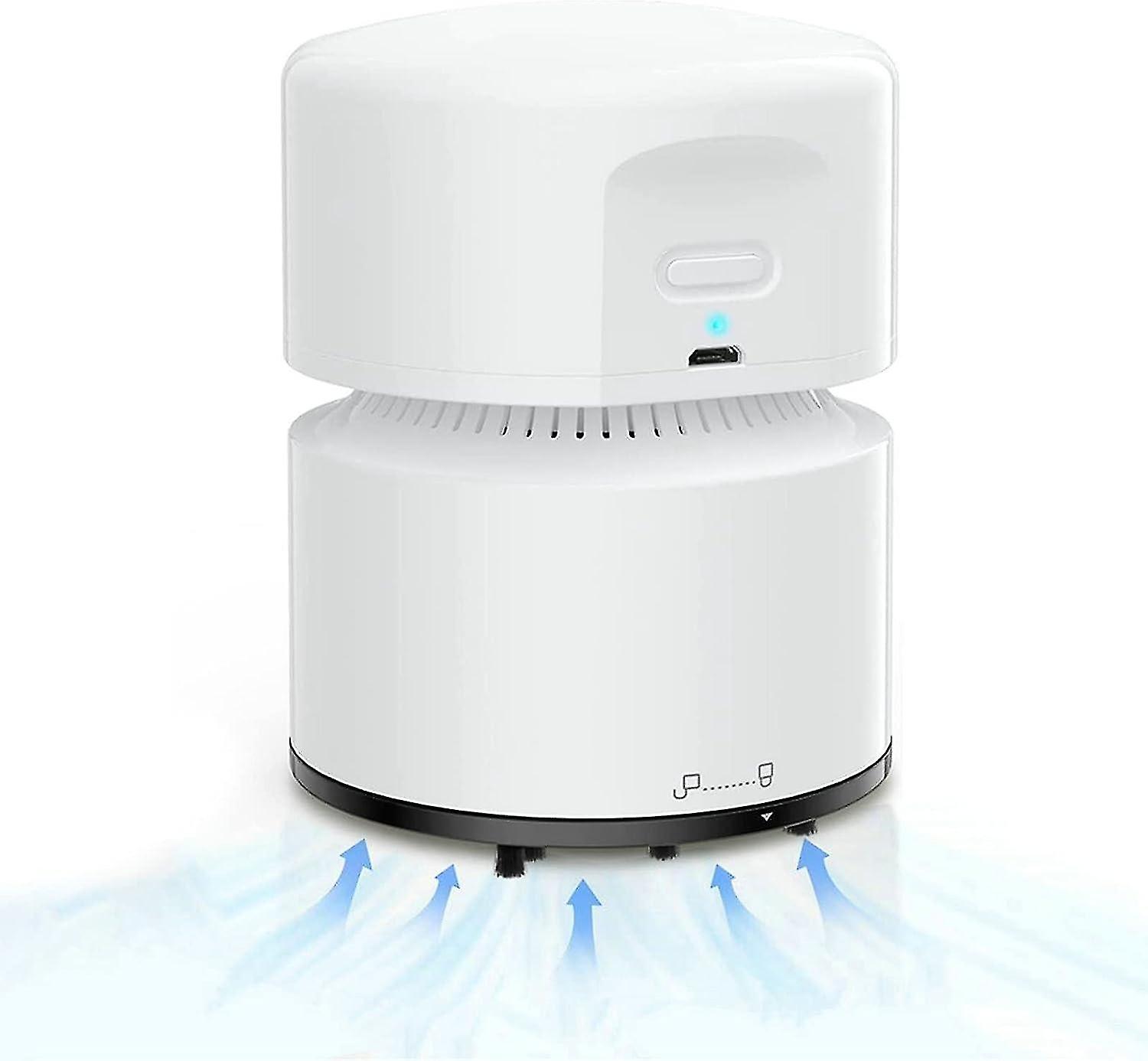 Handheld Vacuum Cleaner（White）, Mini Vacuum Cleaner, USB Rechargeable, Auto Shut-Off Function, 360°