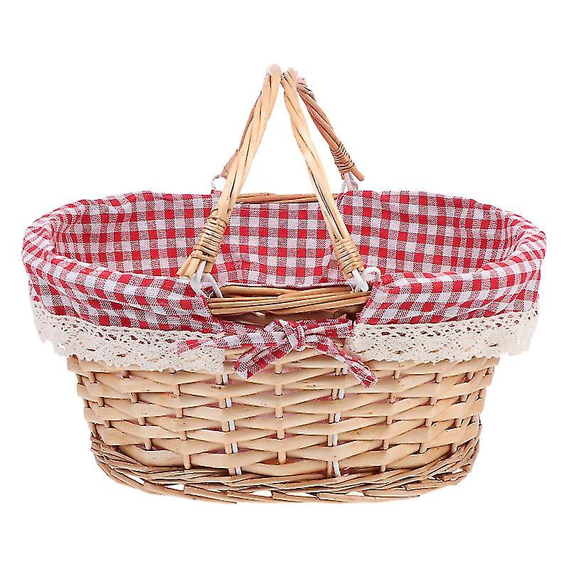 1pcs Weaving Picnic Basket