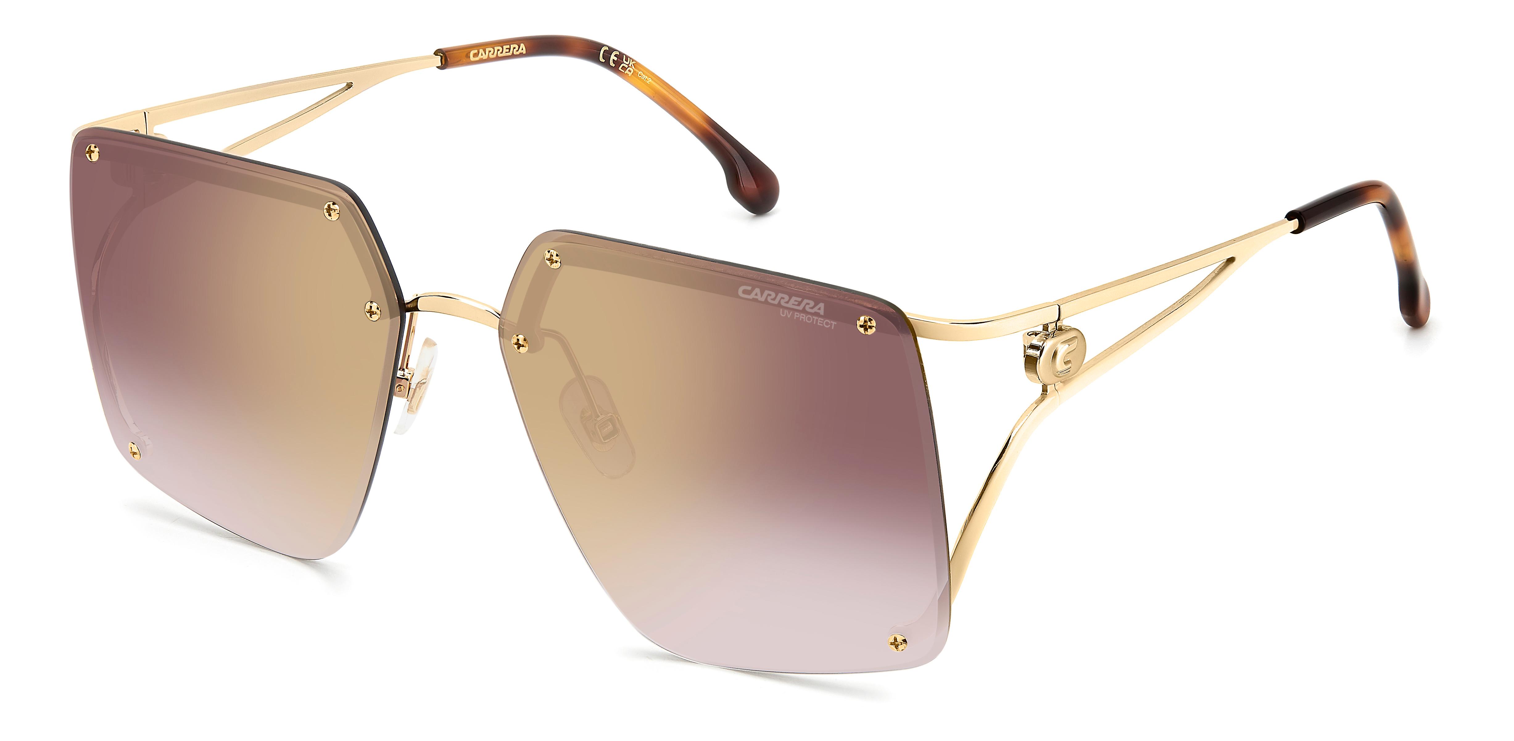 Sunglasses Carrera CARRERA 3041/S GOLD IVORY/GOLD MIRRORED ON BURGUNDY 60/15/130 Woman