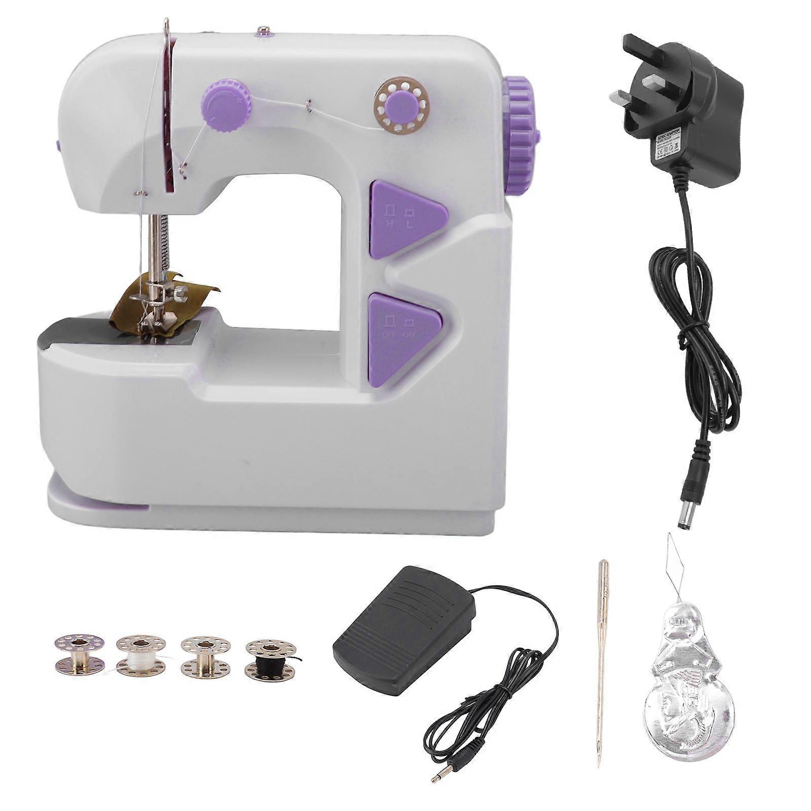 Mini Sewing Machine Portable Home Electric Micro Mini Desktop Sewing Machine 100240v For Small Projects Quick Repairs Uk Plug