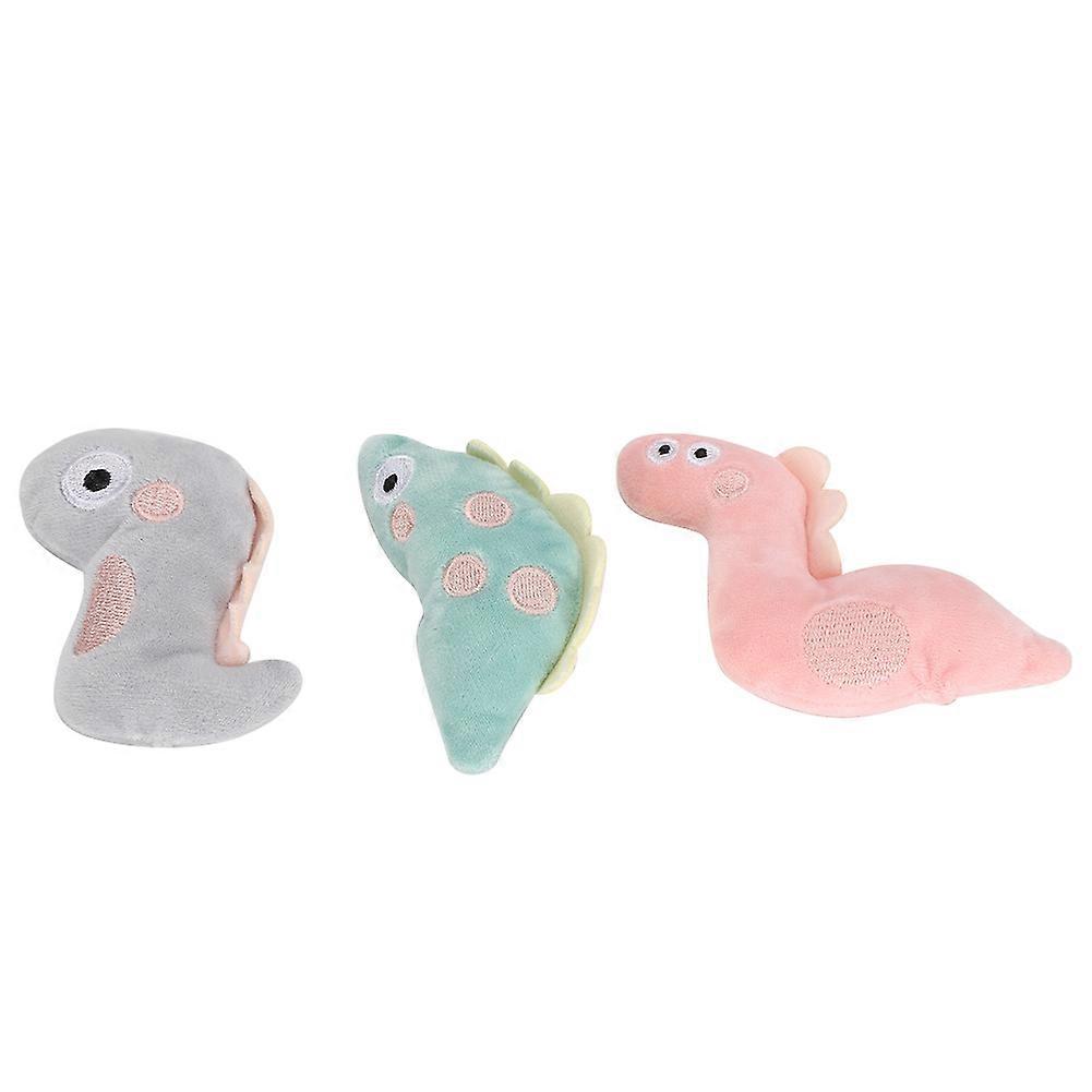 3pcs/set Catnip Toysfunny Interactive Plush Toy Pet Cat Mint For Cats Pet Fish Snake Dinosaur Shape