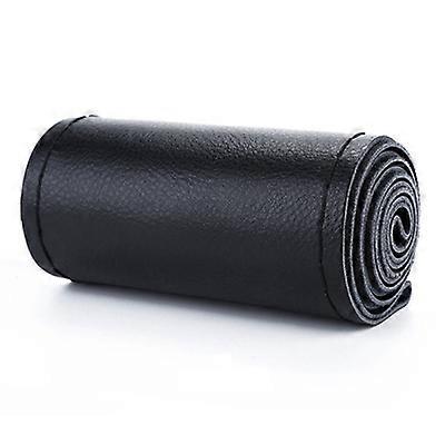 Braid On Steering Wheel Car Steering Wheel Cover With Needles and Thread Artificial Leather Diameter 38cm Auto Car Accessories