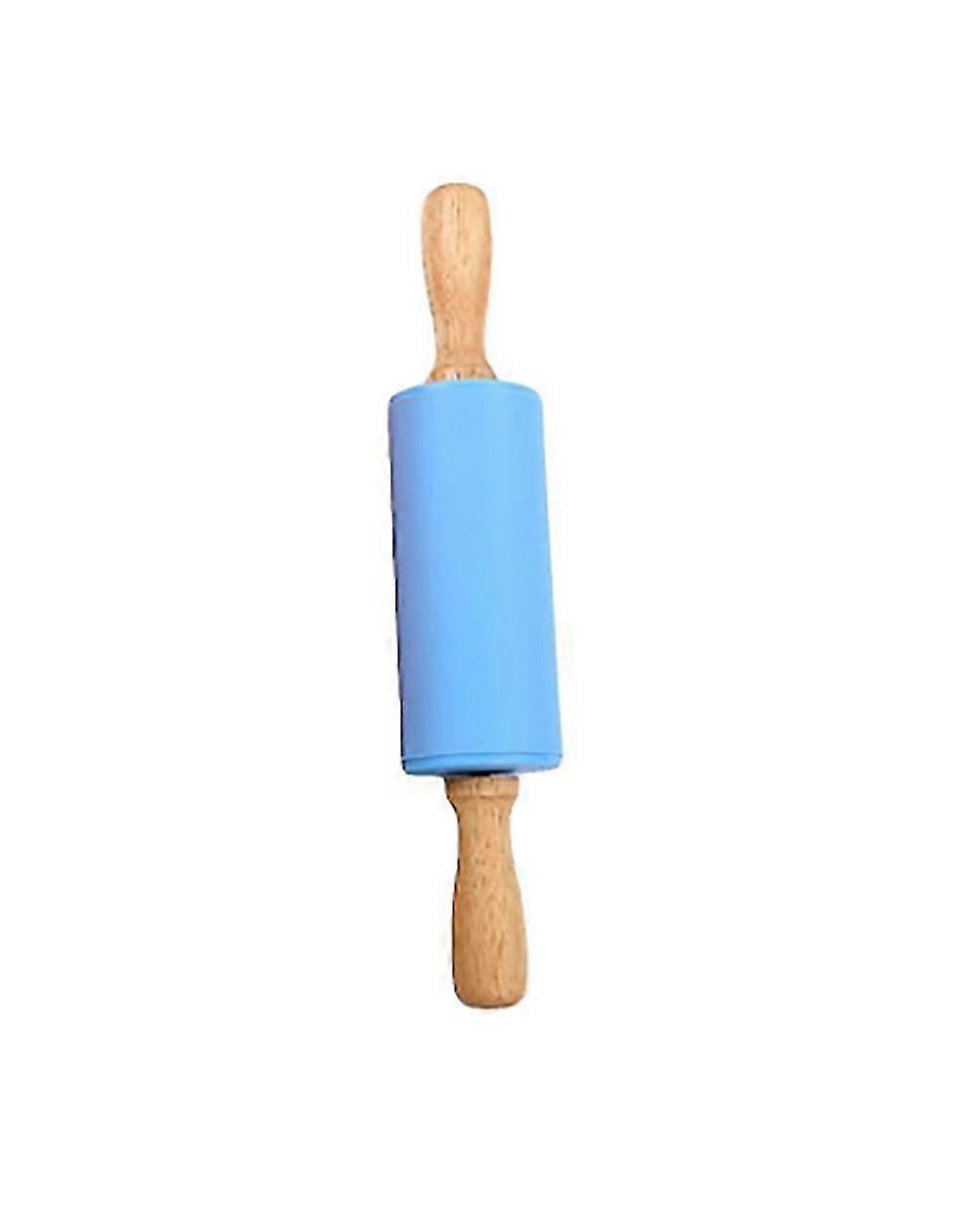 Baking Tools Silicone Solid Wood Rolling Pin Dumpling Stick Flour Stick Solid
