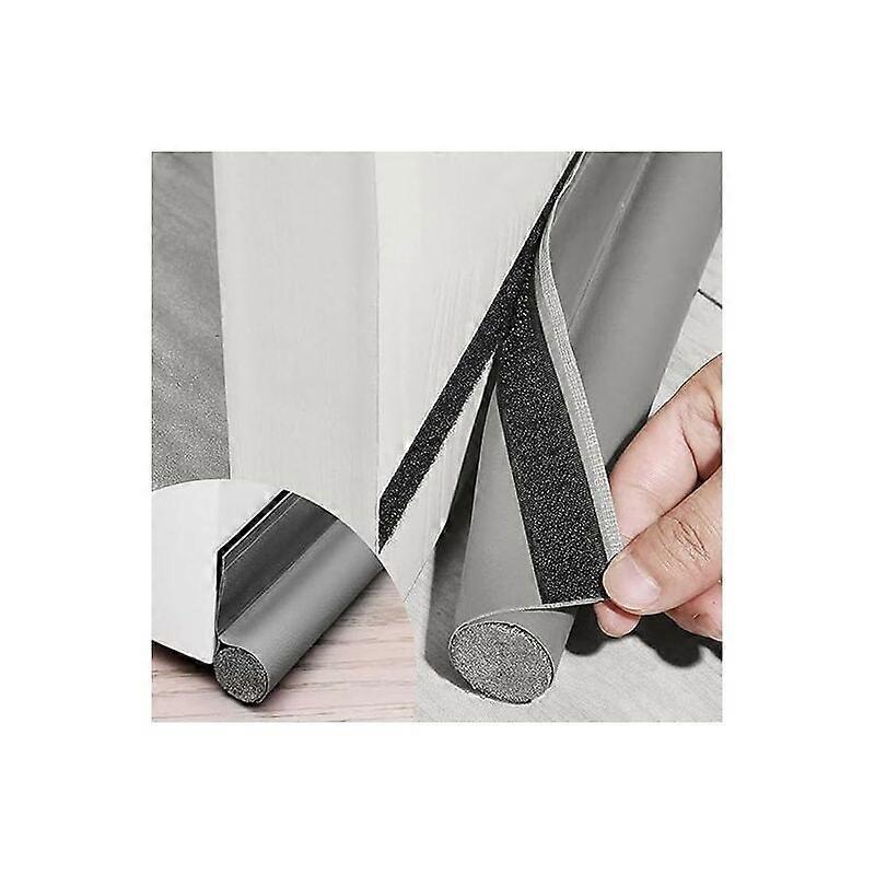 96cm Single-sided Anti-cold Door Bottom - with Weather Sealing Strip, Waterproof and Anti-Insect Draft Excluder (Gray)