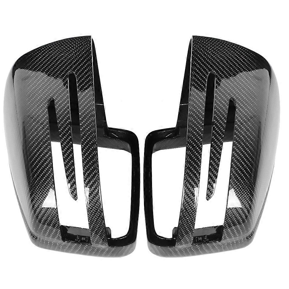 2pcs Carbon Fiber Side Rearview Mirror Cover Trim for Mercedes Benz A B C E GLA Class W204 W212 E2U218