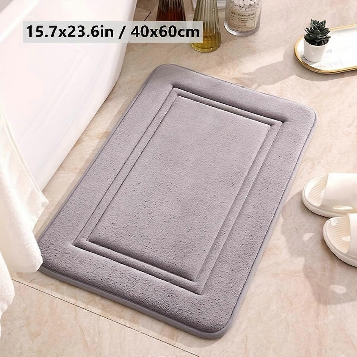 Ultra-Soft Non Slip Bath Mat - Super Absorbent & Quick Drying - Durable Machine Washable Rug - Anti-Slip Safety for Bathroom, Door & Floor - Stylish A