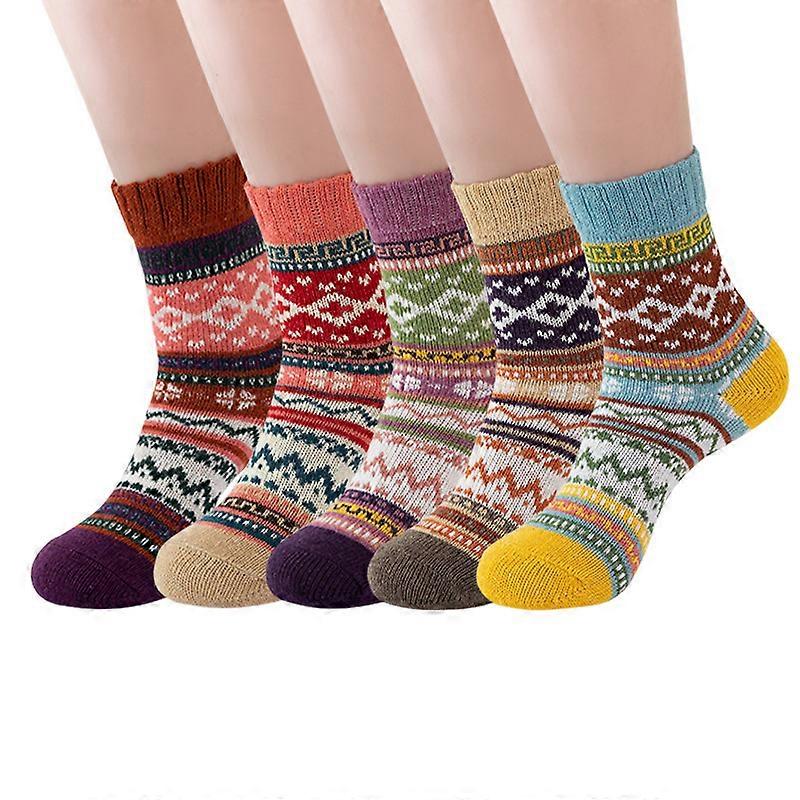 5-Pack Women's Socks Winter Wool Socks