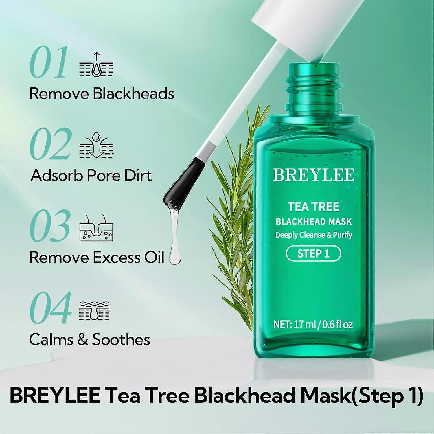 View of Blackhead Remover Mask, Tea Tree Oil Nose Pore Strips with 100 papers ...