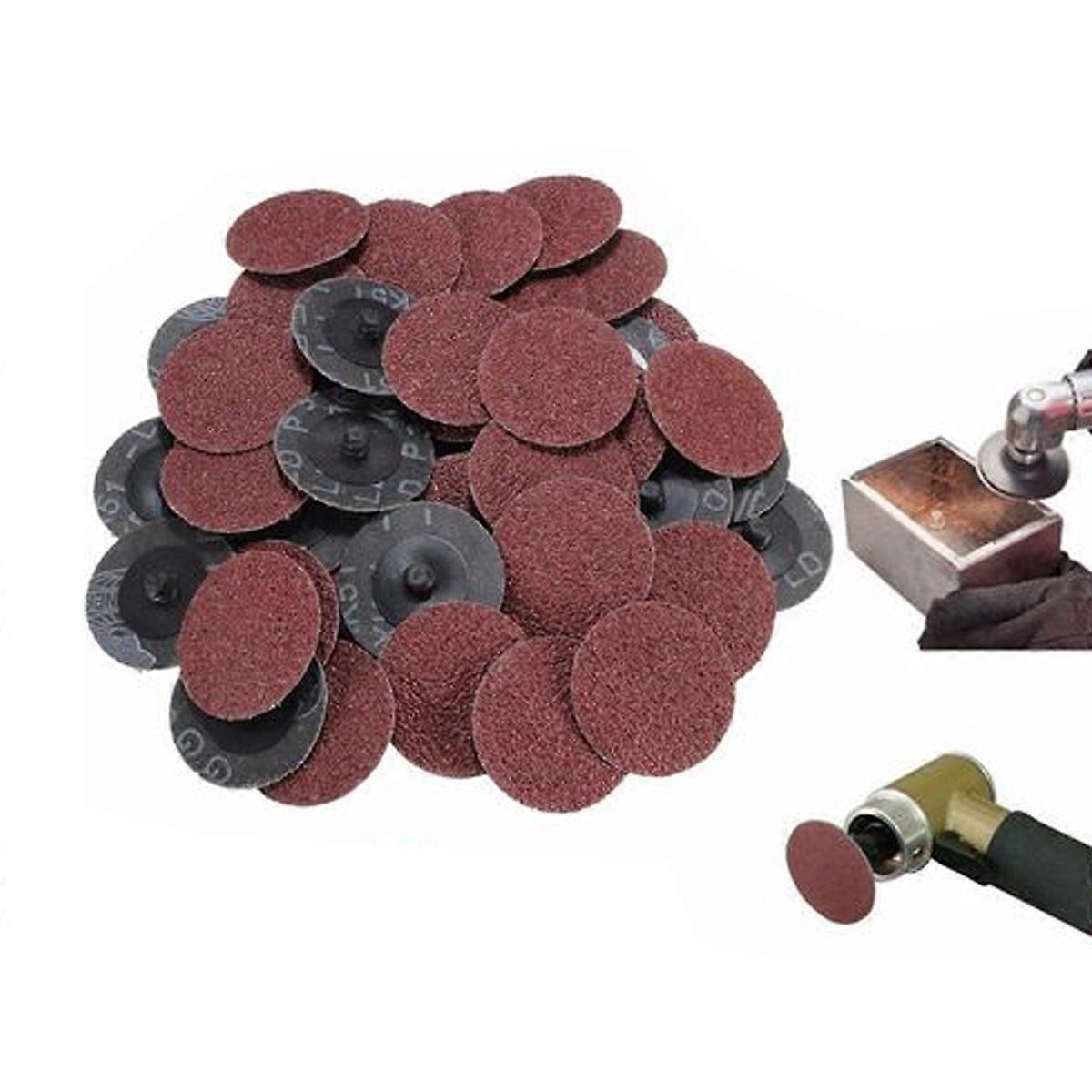 50Pcs 36 Grit 2' Roll lock sanding discs Type R Roloc suitable for abrasive