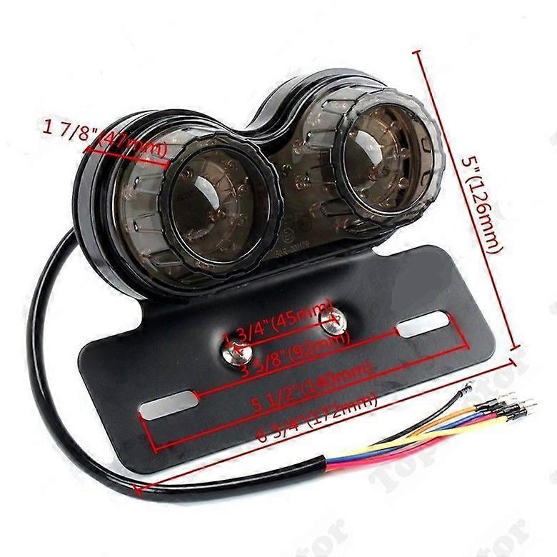 Ranger Tianjun GN Xinyuan Stick King CG Retro Motorcycle Modified LED Rear Tail Light License Plate Brake Light Turn Signal
