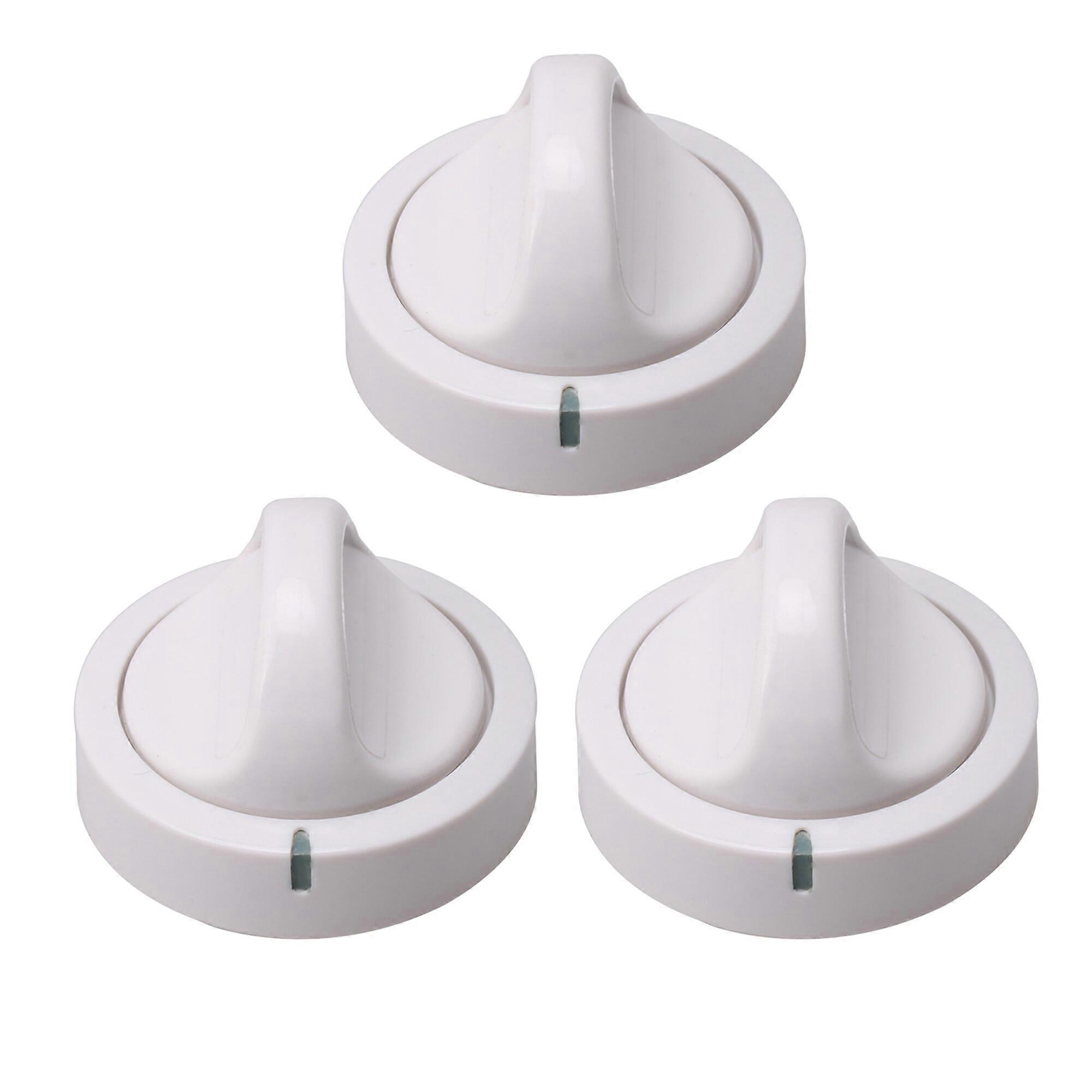 3 Pcs White Dryer Timer Control Knob Replacement for Gibson GEF331AS0