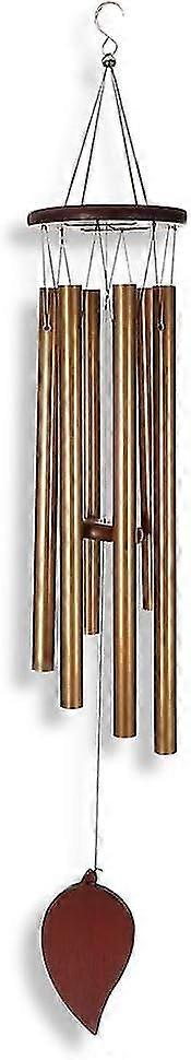6つの金属管を備えた大型アルミニウム風鈴、屋外を飾るためのSフック付き風鈴