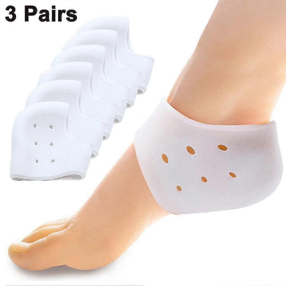 3pairs Breathable Heel Cups, Plantar Fasciitis Inserts, Heel Pads