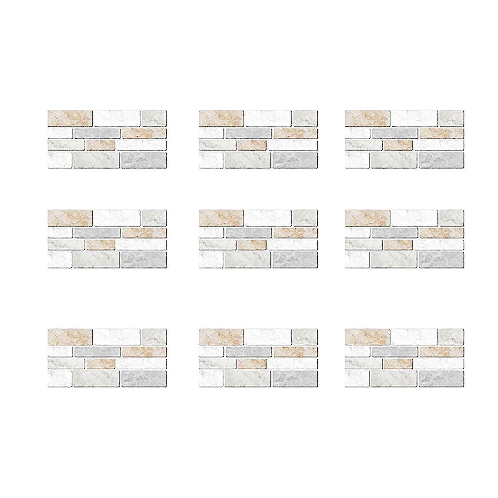 ホームデコレーションデカール9pcs 3DクリスタルタイルステッカーDIY防水粘着ウォールステッカー