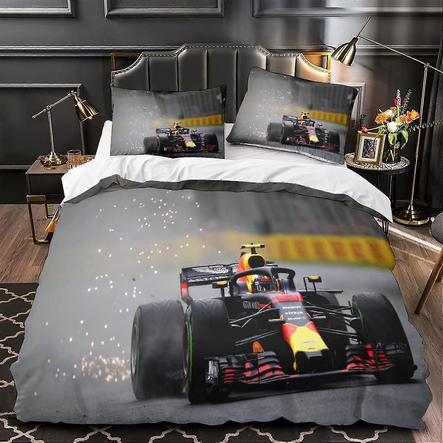 Kilpa-auton pussilakana DF Super Car Design Pehmeä mikrokuitupäällinen Hengittävä peitto Tytöt Pojat Vuodevaatteet Setin osat 135 * 200 CM