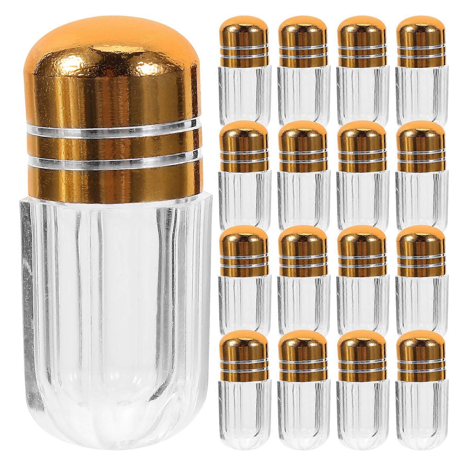 20pcs Empty Plastic Medicine Bottle Vial Container Refillable Bottle Pill Holder