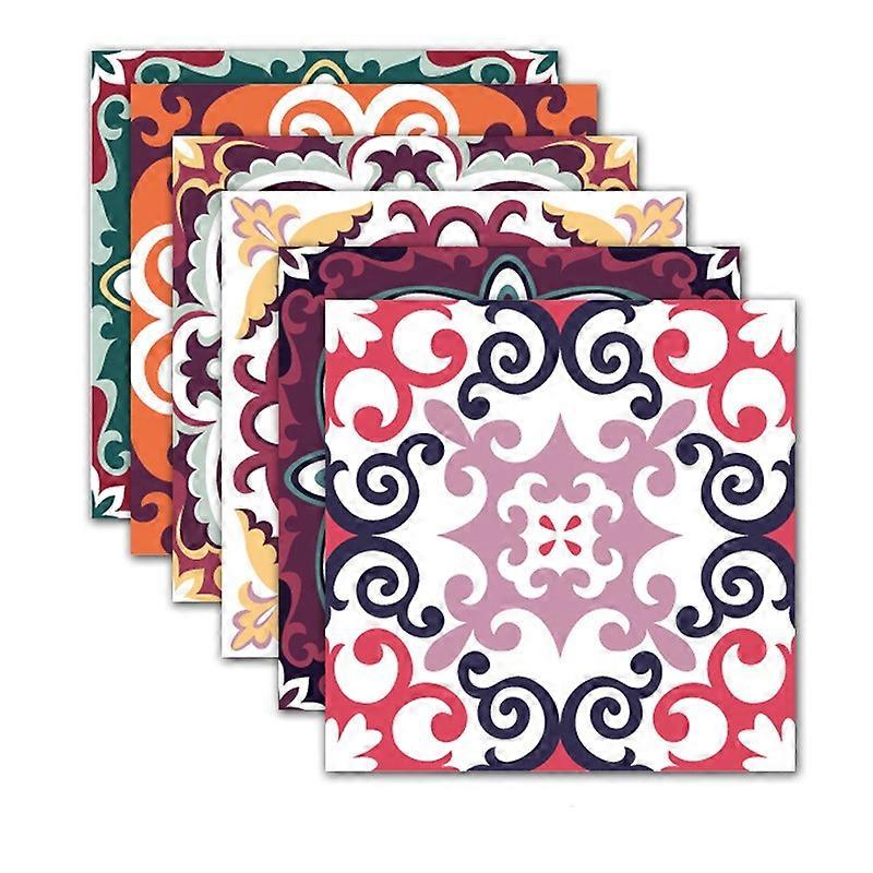 Kitchen Decoration 3D Stereo Tile Stickers (E, Style) 6 Pieces