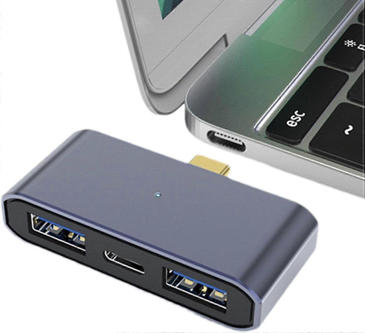 Laptop Docking Station3 In 1 Type C Dock Station Splitter for Laptop - USB 3.0 Charging Adapter Fast Data Transfer for Phone Laptop and Type C ces