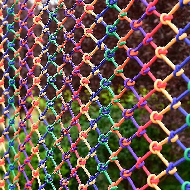 Colorful Nylon Rope Children Safety Net Kindergarten Anti-fall Net Stairs Balcony Guardrail Child Safe Mesh Grid Protective Net