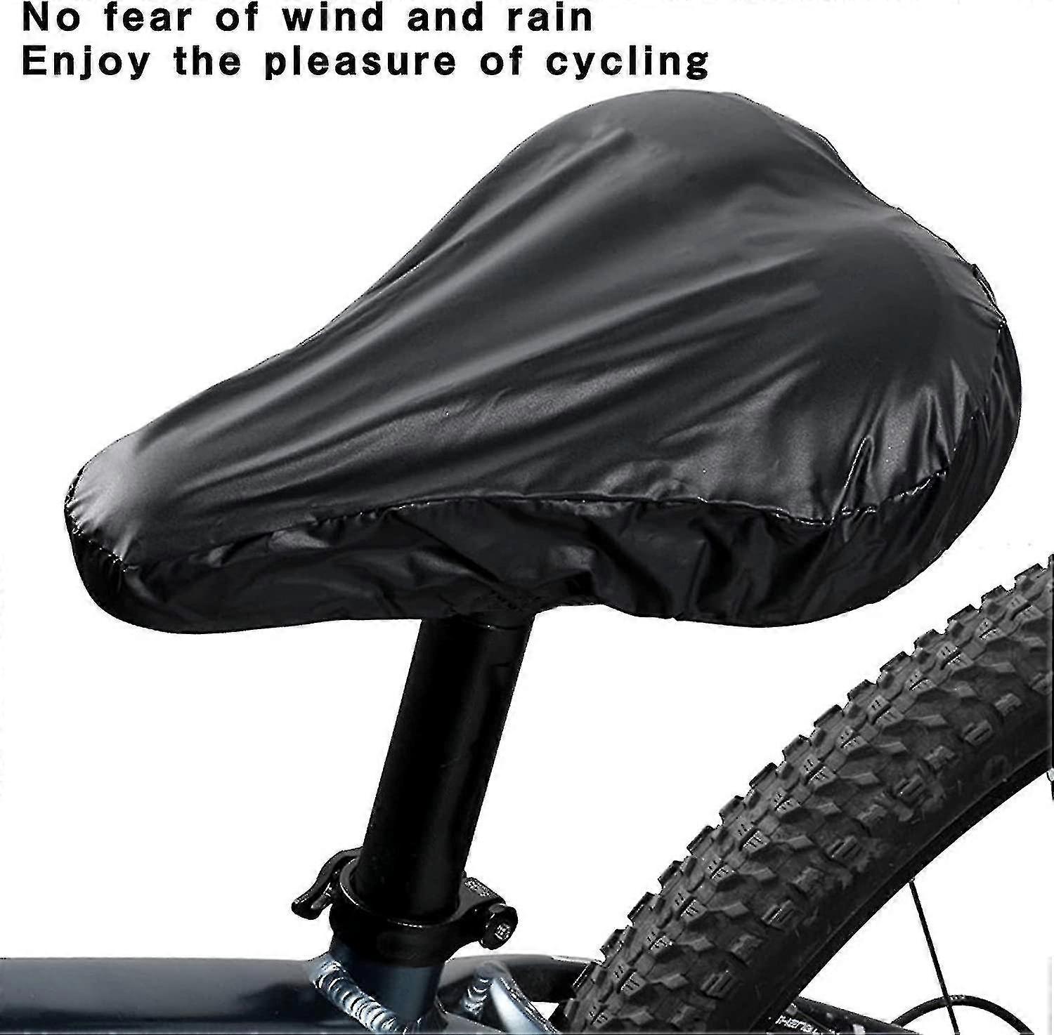 2 Pack Waterproof Bicycle Saddle Covers Universal Size Elastic Waterproof