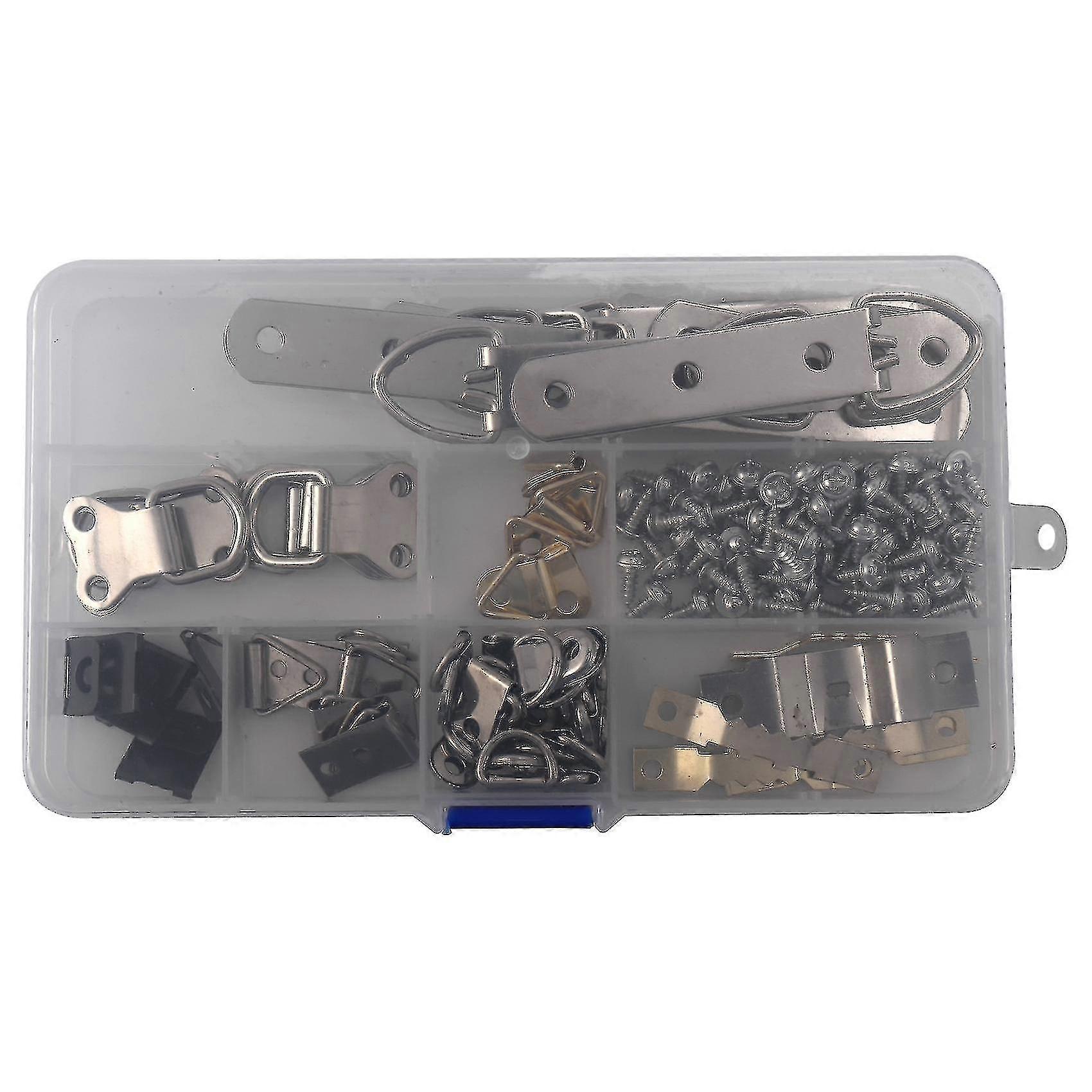 140 Pcs Photo Frame Hanging Hooks Kit, 9 Models Picture Hanger Hooks With Screws Compatible Office Family-dt