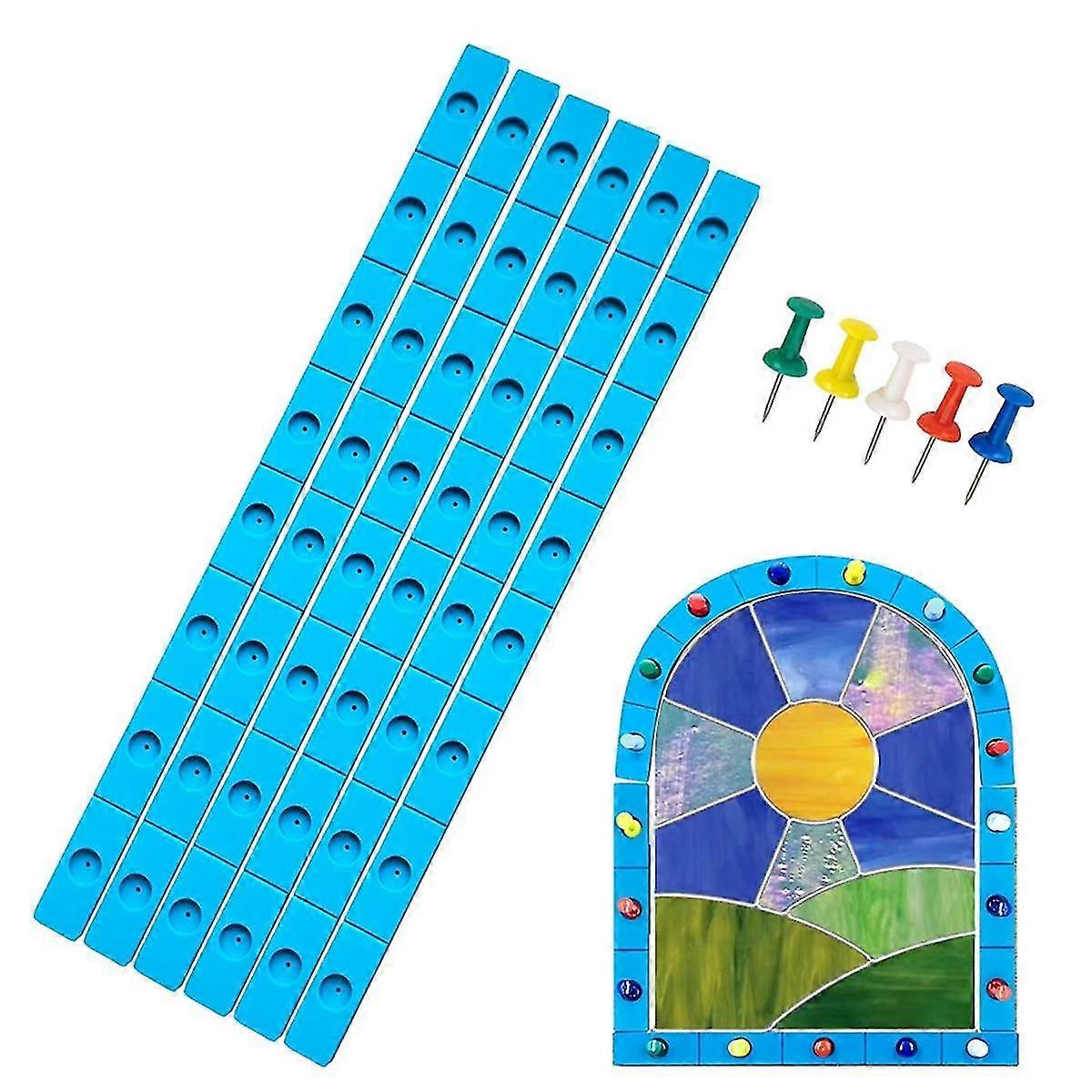 Layoutblock System for Colored Glass Panels, Free Bending, Convenient to Layout Straight Lines or A
