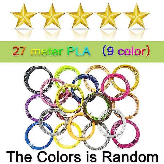 9卷Pla灯丝3米3/9彩色1.75mm补充打印材料用于3D打印机钢笔绘图铅笔