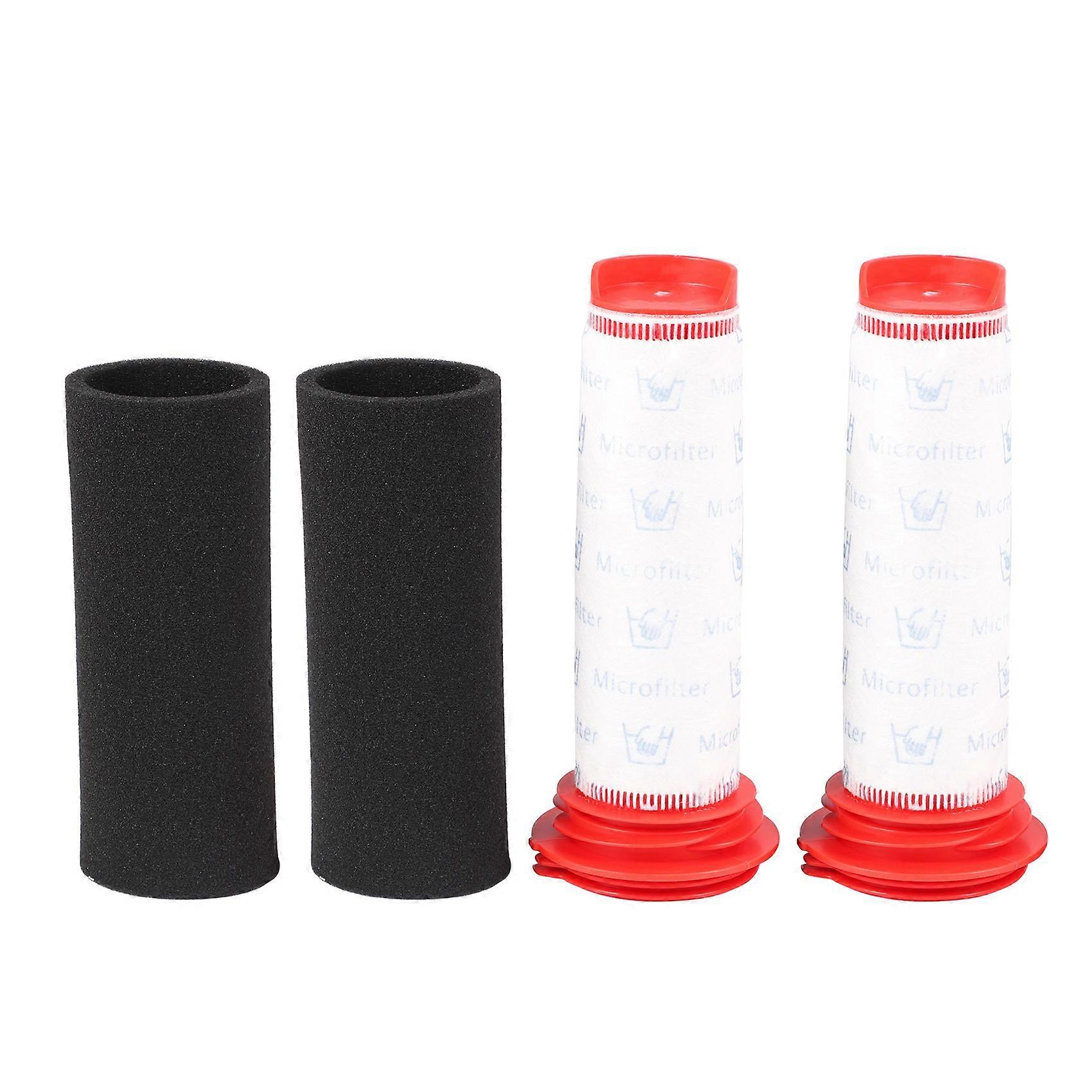 Washable Main Stick Filter + Foam Insert for Athlet Cordless Vacuum (2 of Each)