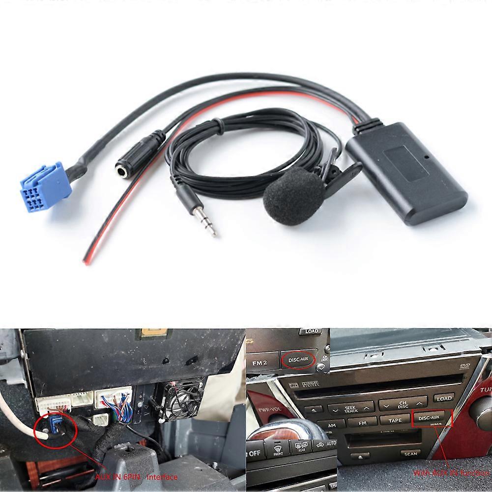 1PC Samochodowy moduł Bluetooth-50 Zestaw głośnomówiący Aux adaptera audio do Lexusa IS250 06-08 5-12V ABS interfejsu audio Części samochodowe