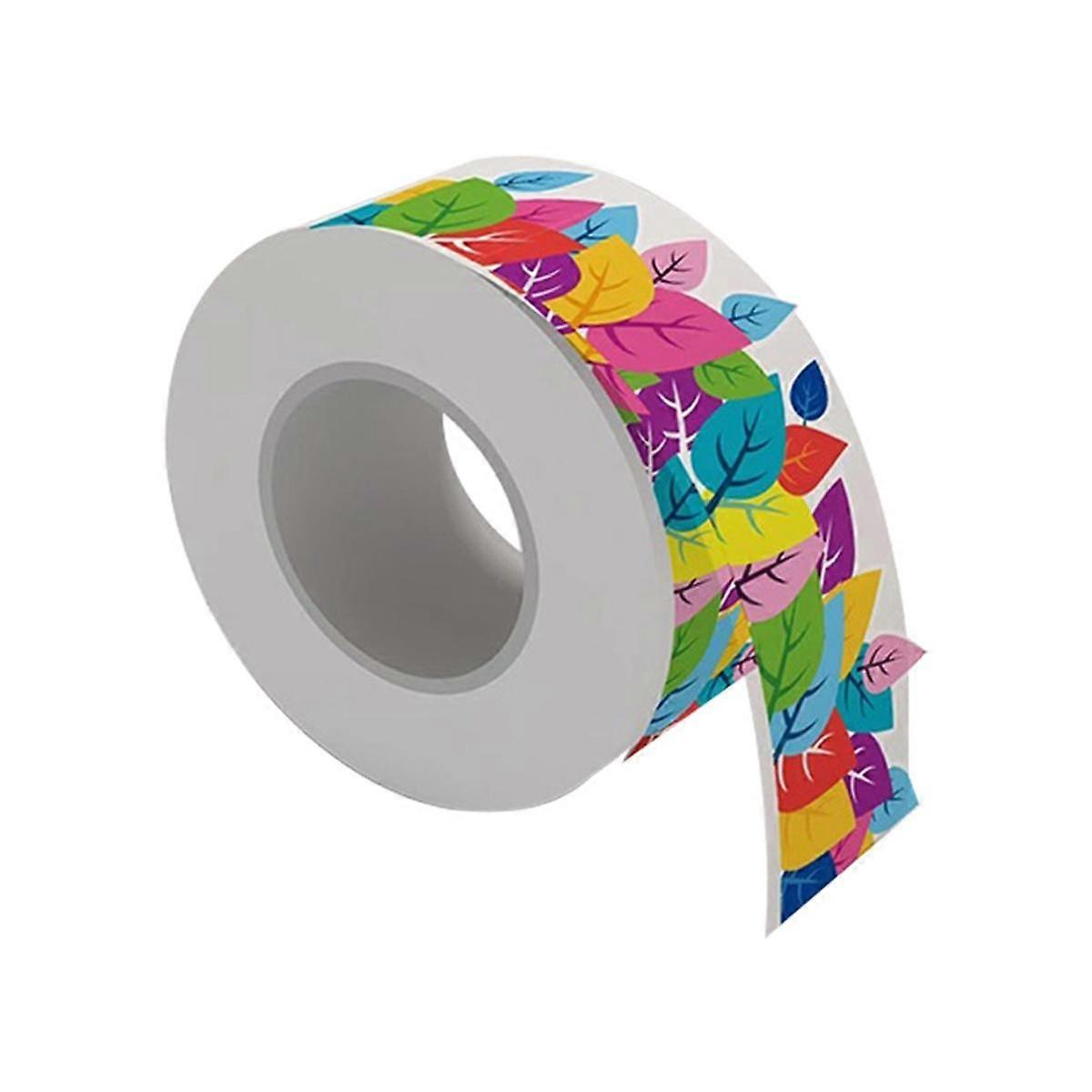 65.6 Feet Colorful Leaves Bulletin Board Border Trim Waterproof and Adhesive for Classroom Chalkboa