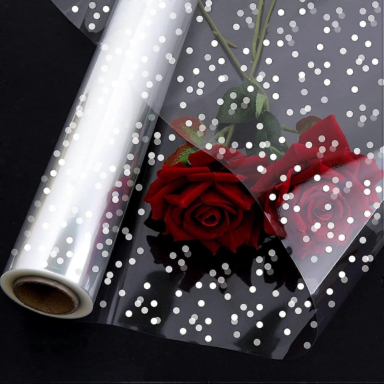 Transparent Cellophane Roll 84cm X 35m Transparent Cellophane Florist Roll