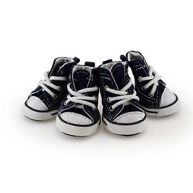 4pcs חורף בחוץ חם לחיות מחמד כלבים ג'ינס נעליים גור קנבס כלבים קטנים ספורט מזדמנים מגפיים נגד החלקה סגנון חדש