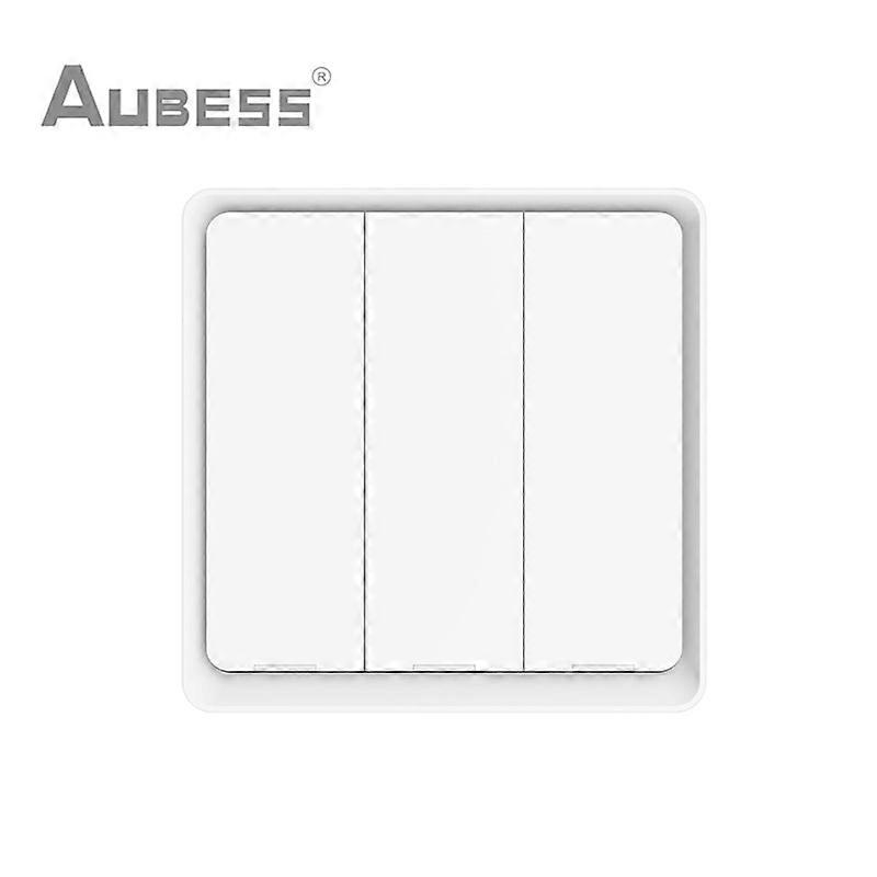 AUBESS Tuya ZigBee Smart Scene Switch 4 Gang 12 Scene Switch Push Button Controller Works