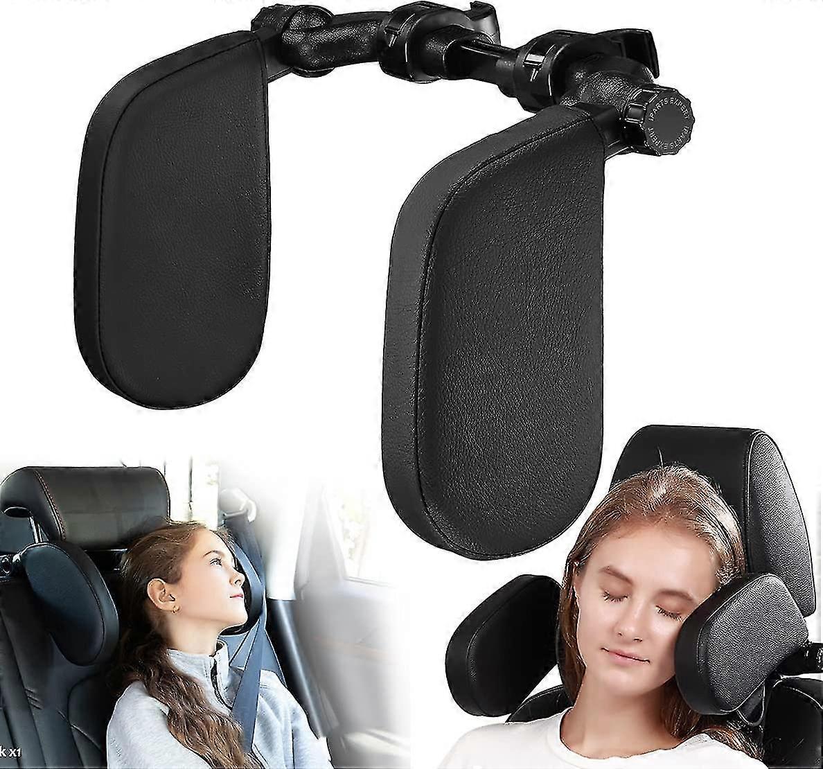 Car Headrest For Kids And Adults, Car Pillow Neck Protection With Adjustable Glide Bar 360 Rotation Car Headrest