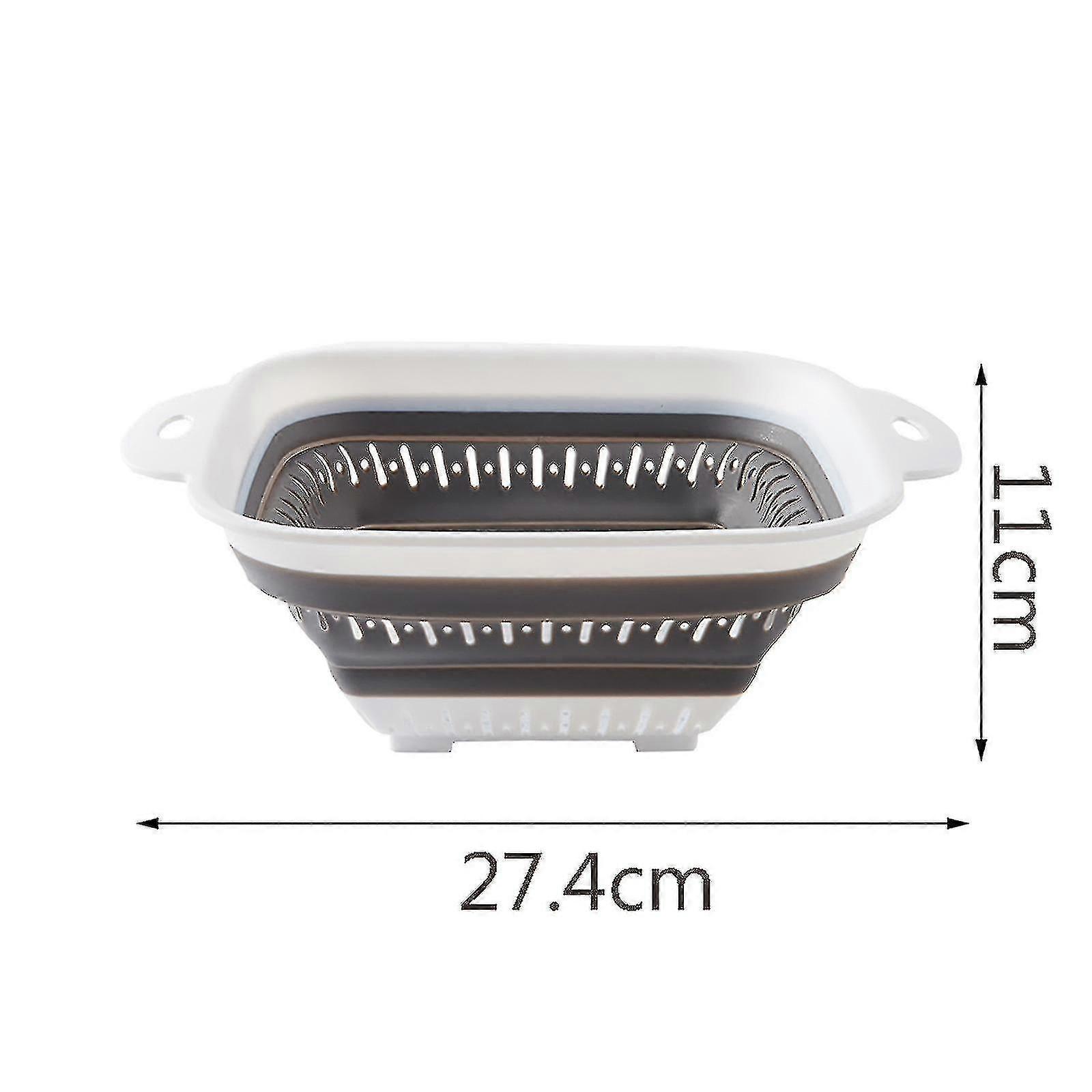 Collapsible Colander Strainer With Plastic Handles Foldable Storage
