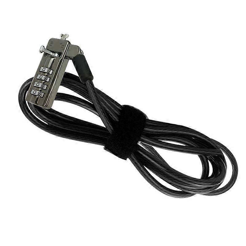 Laptop Computer Lock, Combination Security Locking Cable, 4 Digit Cipher Password Adjustable Computer Lock for Desktop Projector Tablet