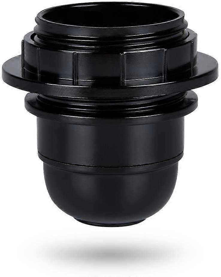 Black e27 screw socket - e27 lamp holder plastic ring - e27 bulb socket - e27 bulb socket holder for ceiling and pendant lamp - e27 bulb socket