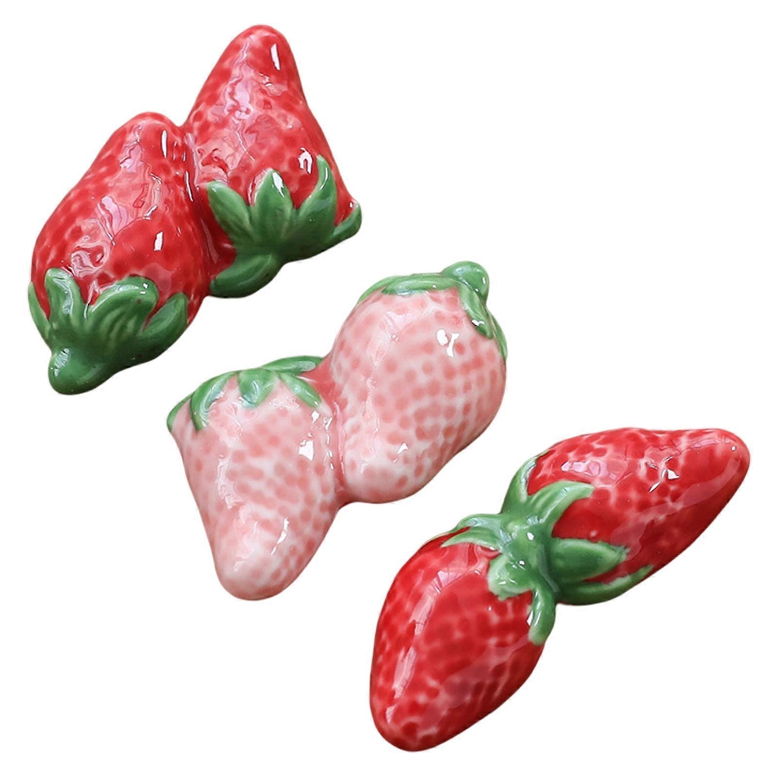3Pcs Chopstick Rest Cartoon Creative Cute Adorable Appearance Ceramics Chopstick Rest Display Ornament Home Supplies KAESI