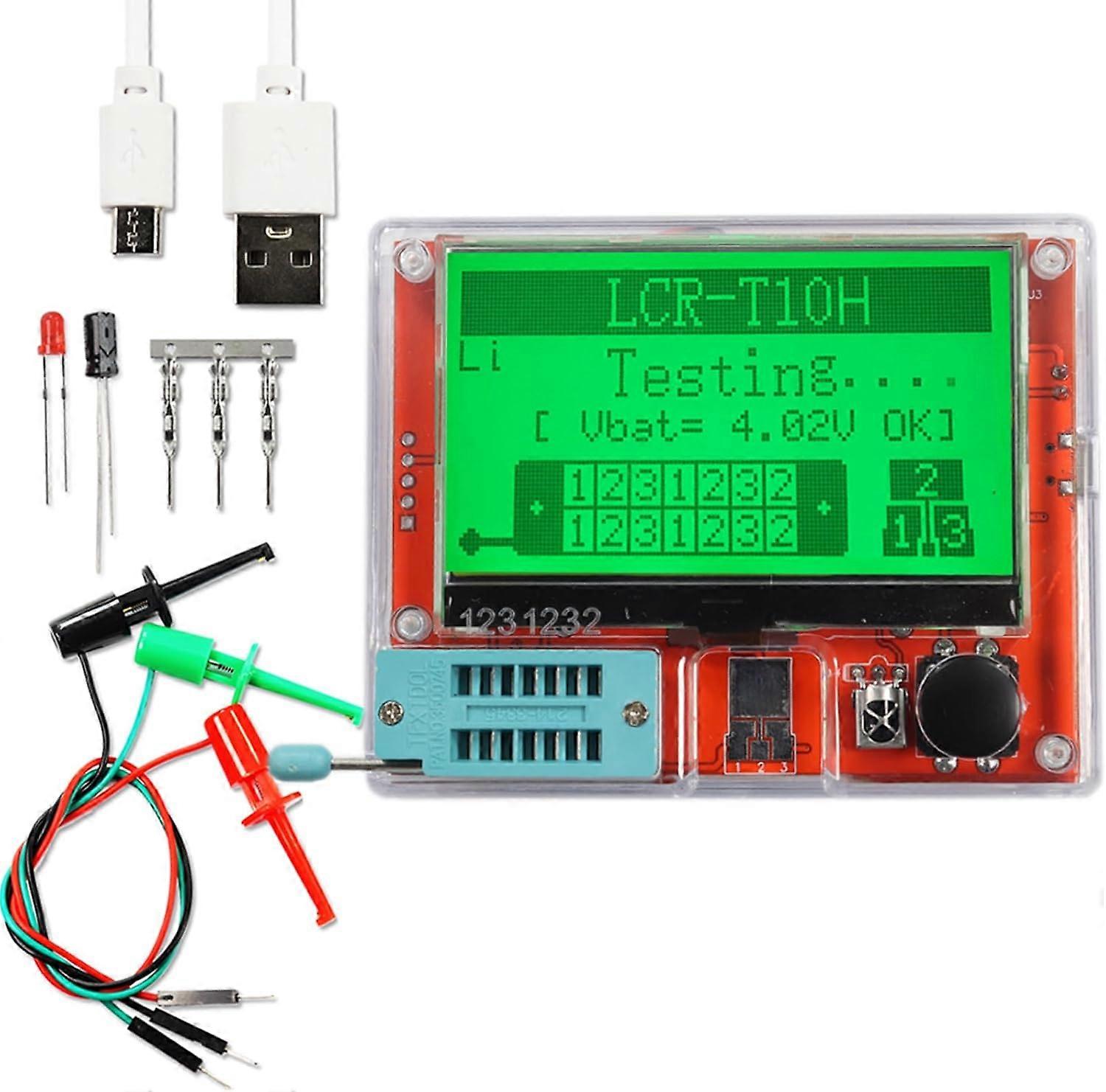 LCR-T10H Transistor Meter Multi-Function Capacitance Resistance Tester Large Screen Graphic Display