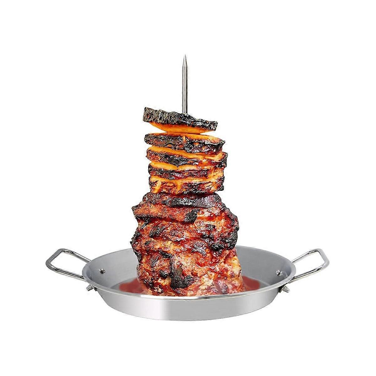 Vertical Skewer for Grill-Al Pastor Skewer Brazilian Vertical Spit Stand for Tacos Al Pastor, Shawa