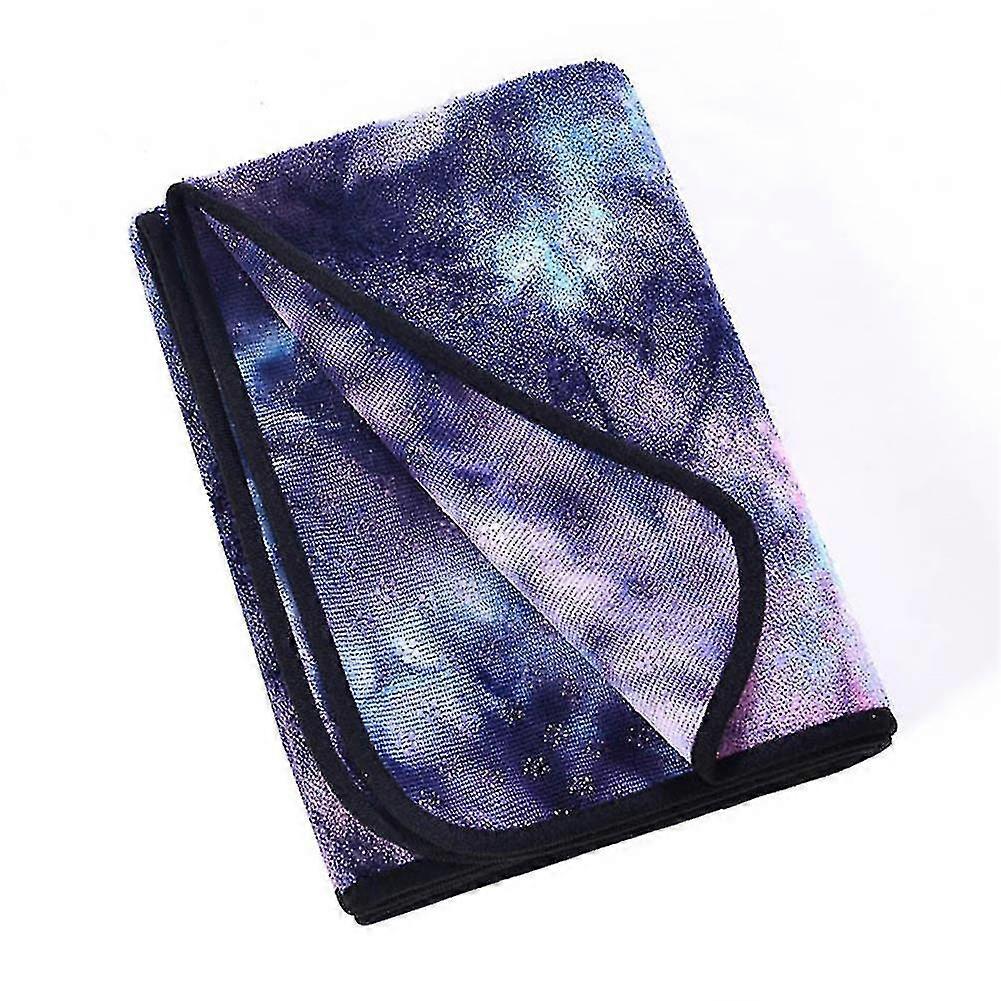 Yoga Mat Superfine Fiber Beach Pad Silicone Non-slip Moisture Wicking Mat Yoga Rug1pcs-blue