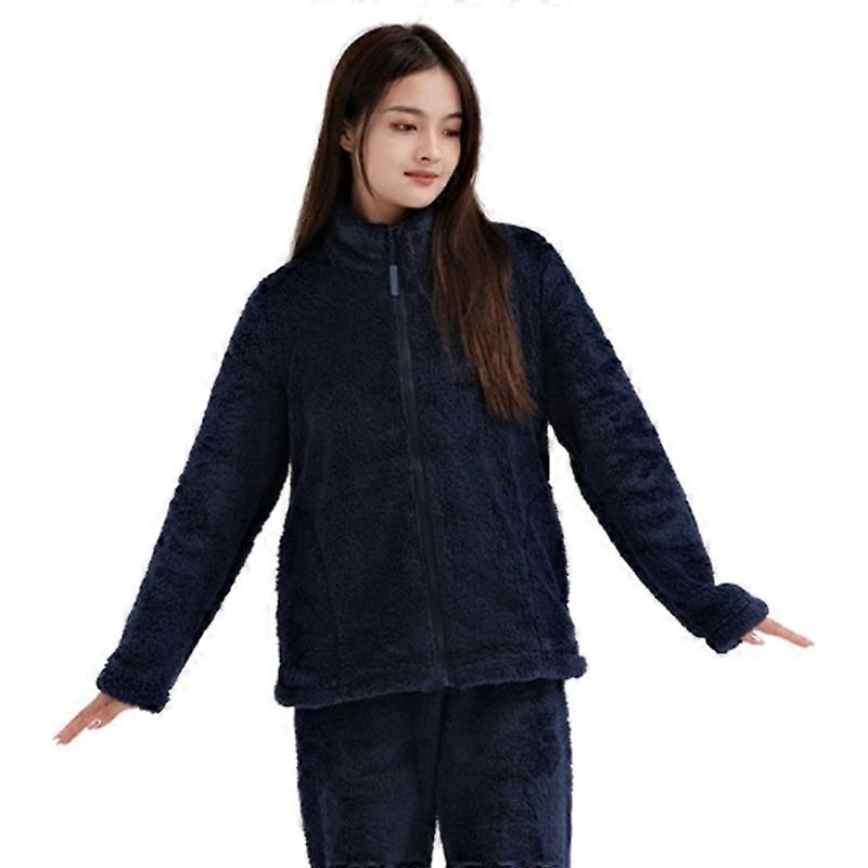 Women's Fluffy Pajamas Set Quarter Zipper Fleece 2 Piece Sherpa Pullover Pants Sets Fuzzy Sleepwear