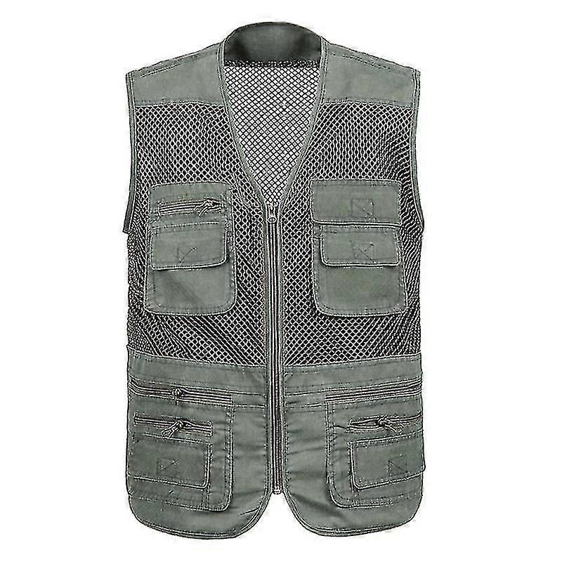 شبكة كبيرة الحجم ، سترات ذكر مع العديد من الجيوب ، سترة صيد تنفس رجالي-YKY416