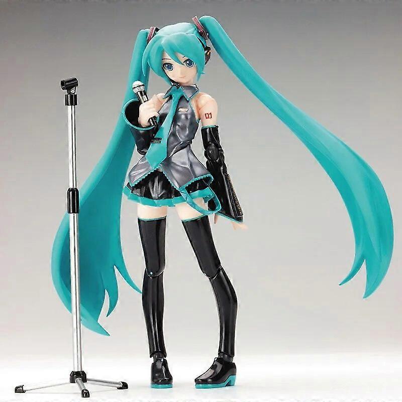 IWBR - Figura Mossa Hatsune Miku 15 Cm, Bambola In PVC Con Accessori E Viso Intercambiabile, Collezionabile