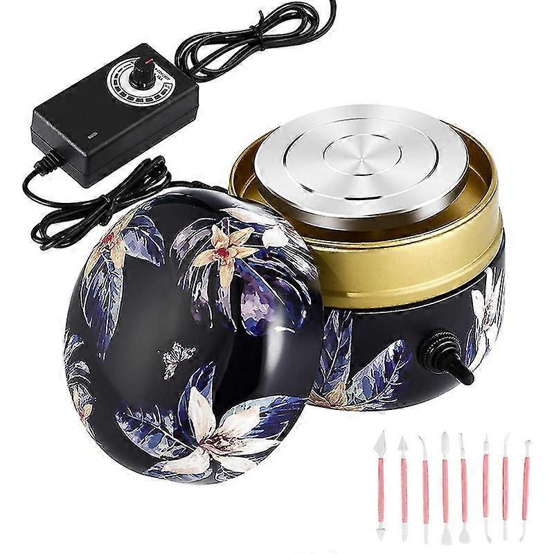 Mini Çömlekçilik Çarkı Makinesi, DIY Seramik İşleri İçin Tepsili Küçük Elektrikli Çömlek Şekillendirme Makinesi, AB Tak