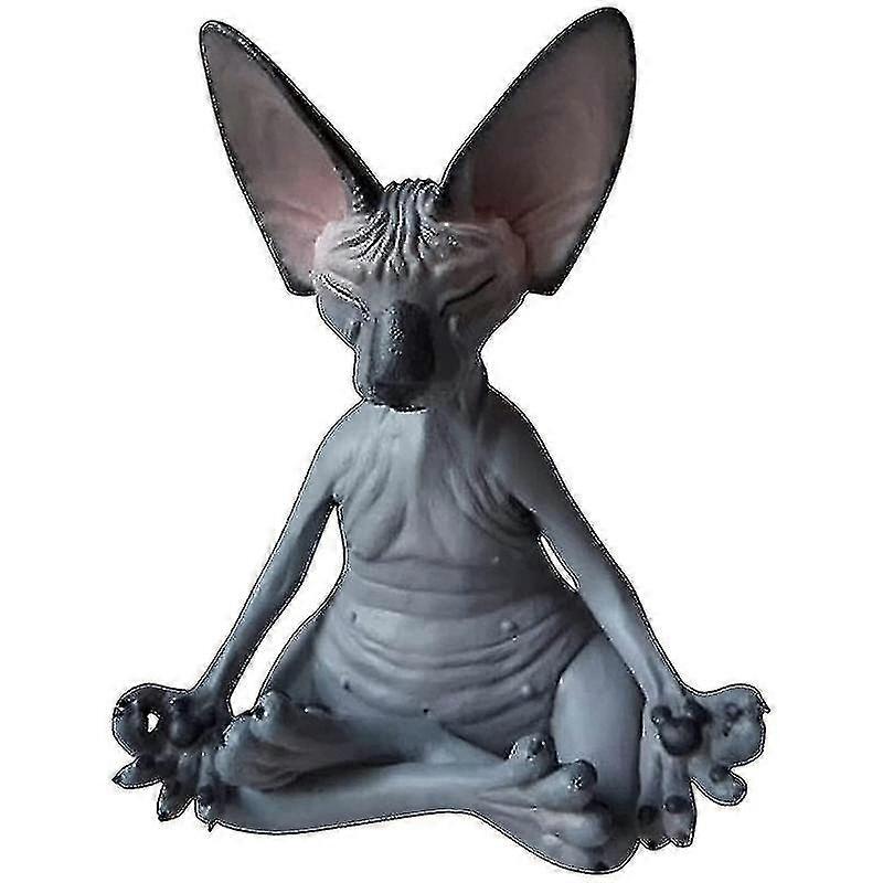 Creative five-haired cat ornaments meditation cat meditating and thinking cat ornaments