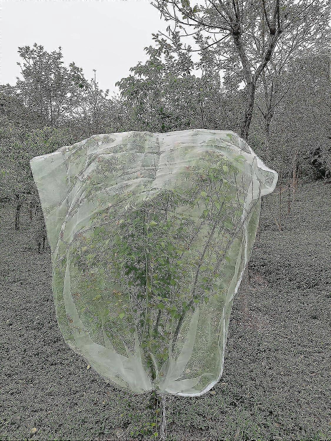 2 Pack Fruit Tree Netting 1m X 1.5m, Plant Insect Netting, Fine Mesh Insect Netting With Drawstring, Plant Protection Cover For Tree Protection Pxcl